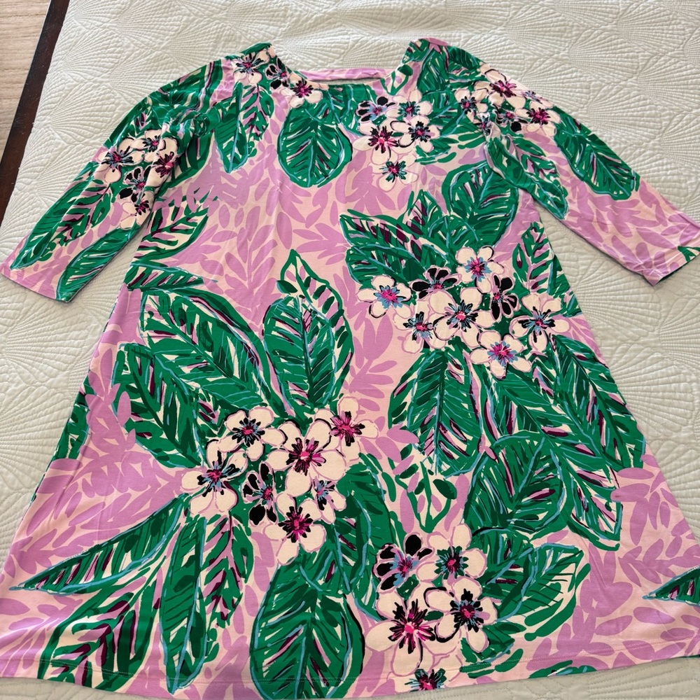 Lilly Pulitzer Leaf Print Dress XL